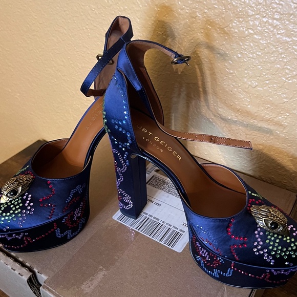 Kurt Geiger Kensington Ankle Strap Platform Heels - Picture 3 of 8